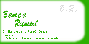 bence rumpl business card